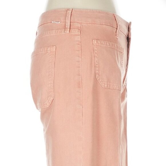 NWT $228 MOTHER Flare Palazzo Pants Jeans Peach Tan Mid-Rise Size 29 - Picture 7 of 11